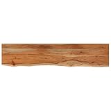 vidaXL Tischplatte, Rechteckig Holzplatte mit Baumkante, Holztischplatte Möbelplatte für Beistelltisch Bartisch, Platte Massivholzplatte Ersatzplatte, 160x30x2,5cm Massivholz Akazie