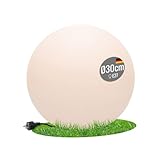 8 seasons design LED Kugelleuchte 30 cm Shining Globe (weiß), E27, Leuchtmittel warmweiß – wetterfest – Kugellampe für außen (Garten, Terrasse, Balkon) und innen – robust & langlebig