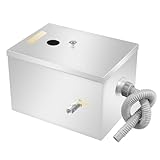 Fettabscheider unter spüle, 35 × 25 × 23 cm Edelstahl ölabscheider, Fetttrennkanne Fettseparator Küche