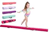 Schwebebalken für zuhause – Größen 210/240/270/300 cm - Erstaunliche Balance-Ausrüstung für Kinder zu Hause – Wildlederimitat, hochdichter EVA-Schaum – Lernkarten, Tragegurte, Tragetasche