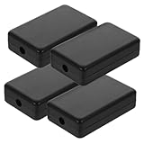MUCKLILY 1 Satz Anschlussdose Junction Box Kabelabzweigkasten Elektrisches Projektgehäuse Mehrfachsteckdose Leiterplatten-anschlusskästen Wetterfeste Elektroboxen Plastik Black 4 Stück