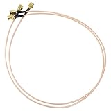 HOMSFOU 2St Verlängerungskabel sma zu sma stecker kabel Antennenadapterkabel koaxialkabel konfektionierung koaxkabel coaxial cable Überbrückungsdraht Koaxialkabel rg316 Kupfer Golden