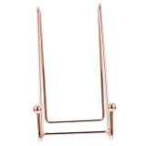 BAZEITFLOW Metal Frame Holder Großer Stabiler Display Stand für Fotos Magazine und Kleine Kunstwerke Minimalistischer Nordic Style Rosegold Vielseitiger Bilderhalter für Zuhause und Büro