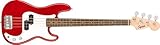 Squier by Fender Mini Precision Bass, Kompakter E Bass mit vollem Sound, geeignet für Einsteiger, Kinder und Reisemusiker, Dakota Rot, Inklusive virtueller Kurse auf Fender Play