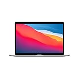 Apple 2020 MacBook Air Laptop M1 Chip, 13' Retina Display, 8 GB RAM, 256 GB SSD Speicher, Beleuchtete Tastatur, FaceTime HD Kamera, Touch ID, Space Grau