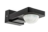 HUBER Motion 6 Infrarot Bewegungsmelder 360° mit 3 Sensoren und Matrixlinsen - IP65 Bewegungsmelder LED geeignet I inkl. Unterkriechschutz & Bereichsbegrenzung, Wand-/Deckenmontage, anthrazit