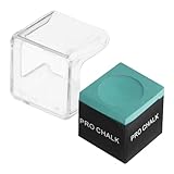 HINTRMENT 2 Stück Snooker Queuekreide mit Acrylbox Langlebiges Billardkreidepulver für Verbesserte Ballkontrolle Pool und Billardzubehör für Clubs und Heimgebrauch