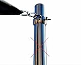 Stufenlose Höhenverstellung Edelstahl Sonnensegel Mast V2A 42-60 mm mit Sterngriff (42-43mm)