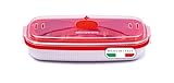 Snips, Eierkocher - Omelettkocher für die Mikrowelle, Eierkocher Mikrowelle 0,75 l, 24 x 12,5 x 6 cm, Eierkocher 2 Eier Farbe Weiß und Rot, Hergestellt in Italien