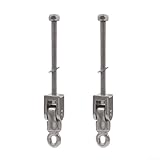 FACULX 2 x robuste Edelstahl-Schaukelhaken, drehbar, Montagezubehör für Power-Rack, Sandsack, Hängesessel, Heim-Fitness-Studio