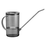 Gießkanne für Zimmerpflanzen mit langem Auslauf, Pflanzengießkanne, Gießkanne Zimmerpflanzen, kleine Gießkanne, Innengießkanne für Zimmerpflanzen, Blumen, Sukkulenten 1L / 34oz (Color:grau)
