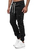 Tazzio Cargohose Herren Cargo Hose Jogger Chino Regular Fit Jeans 16610 Schwarz M
