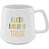 GRUSS & CO Tasse konisch 'Gute Laune Tasse' | Steinzeug, 43 cl, mehrfarbig | Geschenk Freunde | 48446