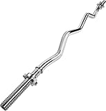 CURL verchromte Langhantel 120 cm. | Schraubverschluss | Ø Stangenbelastung: 25mm | Maximale Belastung: 130 kg