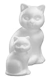 Rayher 3320100 Styropor-Katze, 13 cm