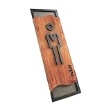 WC Türschild Holzimitat-Toilettenschild, Schlafzimmer, Badezimmer, Türschilder, WC-Wandaufkleber, Waschraumbeschilderung, Adressschild(8X25CM A1)