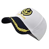 jojofuny Captain Hat Baseball Cap: Sailor Ship Cap Boat Hat Nautical Marine Sea Cap Boot Baseball Hut für M?nner Frauen Kapit?n Kostümzubeh?r Accessoire