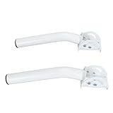 Cryfokt Winddichtes J-Montageset für V2 Rechteckschüssel – Sicheres Montagedesign – 2 Sets für Bauernhöfe, Wetterstationen, Weiß