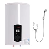 VonVVer Warmwasserboiler 30L/50L/60L/70L - Elektrischer Warmwasserbereiter für Küche 2000W Vertikal Warmwasserspeicher 0.7MPa 25-75°C Temperatur einstellbar (30L)