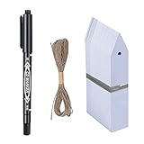 Flintronic 100Stk Plastik Pflanzschilder,Beschriften Stecketiketten Set,Label,Pflanzen Beschriftung + Marker Pen + Juteband (5m), Wetterfeste Pflanzenetiketten zur Kennzeichnung des Keimlingswachstums