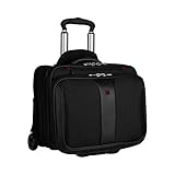 WENGER Patriot Aktenkoffer, 2 in 1-Laptop-Tasche zum Rollen, Notebook bis 17 Zoll, 32 l, Damen Herren, Büro Business Uni Schule, Schwarz, 600662