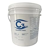 C3-4,5 kg Chlortabletten 7,6 cm | Schwimmbad & Spa Chlortabletten | langanhaltende, langsam lösliche, einzeln verpackte Chlortabs | Tri-Chlor 7,6 cm Tabletten Poolreiniger