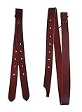 A&M Reitsport Tie- Strap + Off Billet für Westernsättel aus Latigo - Leder, Farbe:Rot-Braun