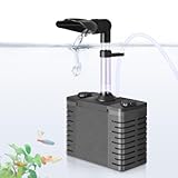 FEDOUR 3-in-1 Ultra Leise Aquarium Schwammfilter, Multi-Filtration Aquarium Innenfilter mit Biochemischem Schwamm & Keramische Kugeln, für 20-80L Aquarium