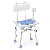 NEWFUN Duschstuhl Für Senioren, Duschhocker 150 KG, Duschhocker, Höhenverstellbarer, Rutschfester Duschstuhl, Rutschfester Duschhocker, Werkzeuglose Montage, Badesitz für Erwachsene