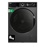 VESTEL WMI 89341 DX Waschmaschine Frontlader, 8 kg, 1400 U/min, Inverter-Motor, Dampf, AquaStop+Switch, Dark Inox