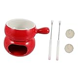 1 Set Fondue-Schokoladen-Herd-Fondue-Sets, Käse-Fondue-Topf, Küchen-Fondue-Käse-Fondue-Topf-Set, Teelicht-Fondue-Set, Keramik, Schokoladen-Fondue, Butter-Schmelztopf, Butterwärmer, Schüssel/349