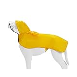 Happyyami 1stk Wasserdichter Regenmantel Für Hunde Hund?Regen?Poncho??Hunde?Regen?ausrüstung?? Regenmantel Für Haustiere Warnweste Hunde-Regen-Kapuzenpullover Haustierausrüstung Yellow