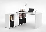 Wohnorama LEX 1 Schreibtisch Winkelkombi von FMD Weiß