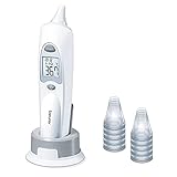 Beurer FT 58 Ohrthermometer, digitales Fieberthermometer mit Infrarot-Messtechnik für Messung im Ohr, 1 Stück (1er Pack)