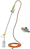 GLORIA Gasbrenner Thermoflamm bio Professional PLUS SET | Unkrautbrenner für den unkrautfreien Garten | Leistungsstark für große Flächen | Anschluss für Druckgasflaschen | Inkl. Druckminderer