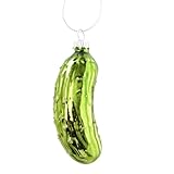 Weihnachtsbaumanhänger Weihnachtsgurke Cucumber Gurke Grün Baumschmuck Baumanhänger Weihnachten Christmas Pickle Christbaumschmuck 3,5 x 9,5 cm