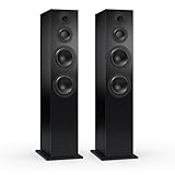 Nubert nuBoxx B-70 | Schwarze Standlautsprecher | 2 Stück Passivboxen | Für Moderne Wohnzimmer | Standlautsprecher für HiFi | Lautsprecher bis 32 Hz (-3dB) | Ideal im Heimkino