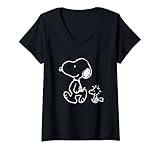 Erdnüsse - Snoopy Woody Walk T-Shirt mit V-Ausschnitt