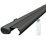 Eclipse Vollkassettenmarkise elektrisch 2,5x2m basaltgraues Gehäuse Markise Balkon Terrassenüberdachung Gelenkarm Polyacryltuch UV-Schutz 50+ Smarthome-fähiger Dooya Motor, Markisentuch: Grau