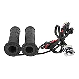 Oumefar 2PCS 12V Motorrad-Heizgriff, Einstellbare Temperatur, wasserdichte, Elektrisch Beheizte Lenkergriffe für ATV, Integral Geformtes Design