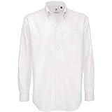 B&C Herren Freizeithemd Oxford Shirt, Weiß (White 000), 5XL
