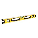 Amazon Basics Wasserwaage aus stoßfester Aluminiumlegierung, magnetische Wasserwaage Lot/180-90-45-Grad-Wasserblasen, 61 cm (24 zoll), Gelb