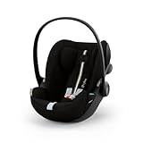 CYBEX Gold Babyschale Cloud G i-Size Plus, Inkl. Neugeboreneneinlage, Ab Geburt bis ca. 24 Monate, Für Kinder ab 40 cm bis 87 cm, Max. 13 kg, Moon Black