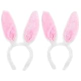 Byou Hasenohren Haarreif,Hase Ohren Haarbänder 2 stücke Plüsch Stirnbänder für Ostern Party Hochzeit Geburtstag Kostüm Cosplay