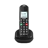 ALCATEL XL685 - Schnurloses Festnetztelefon DECT für Senioren im XL-Format - Hochauflösendes Grafikdisplay - Große Tasten - Audio Boost - Freisprechfunktion - Anrufblockierungsfunktion - Schwarz
