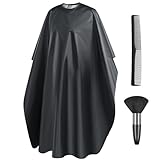 LOPHE Haarschnitt Friseurumhänge, Friseurumhang aus Nylon für Friseursalon, Friseurumhang mit Hals-Staubbürste, Haarschneideumhang und Friseurkamm, Salonzubehör für Damen und Herren
