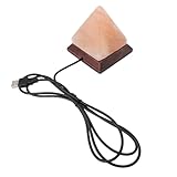 HUSHUI Himalaya-Salzlampe, USB, RGB 7 wechselnde Farben, Stimmungslicht mit Holzsockel, Pyramidenlampe aus Salzkristall, die Dekoration des Hauses