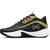 Under Armour Unisex UA Lockdown 7 Basketball Schuhe, Black/Black/Metallic Gold, 44 EU