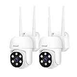 Sricam Mini 1080P 4G WiFi eine PTZ IP Kamera, Personenortung und Bewegungs-verfolgung, Nachtsicht, IP66, 2o Sound, Garten/Haus/Haus/Baby Monitor (2 Einheit)