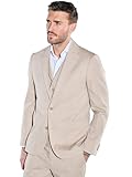 emilio adani Herren Herren Anzug-Sakko Slim fit, 38460, 38460, Beige in Größe 48